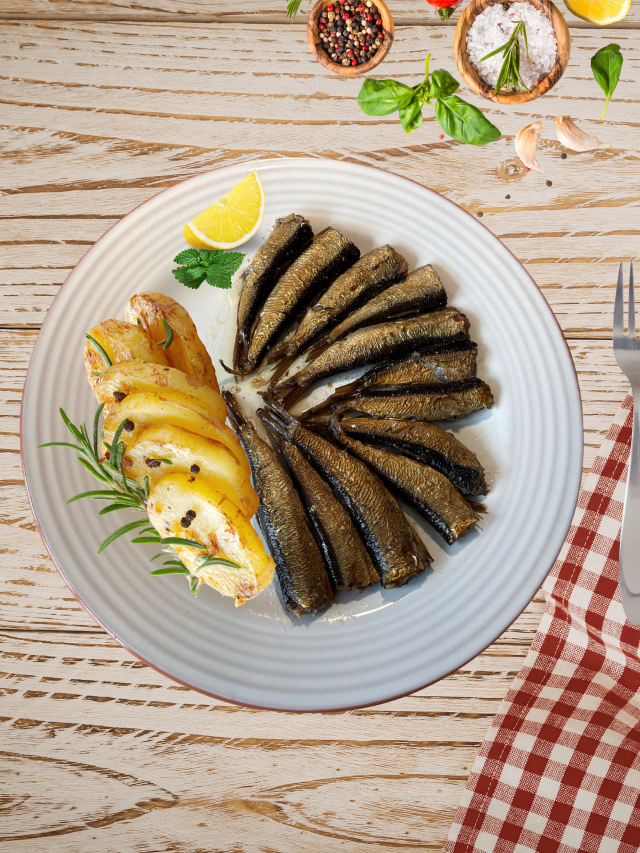 Sprot afumat in ulei cu usturoi (eo)