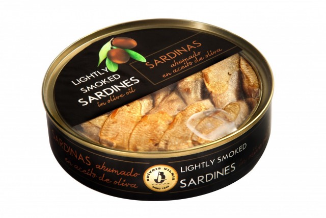 Sardine brisling ușor afumate în ulei măsline  pomace 160g